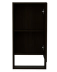 18" Black Wood Wall Mounted Single Door Medicine Cabinet