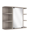 24" Light Gray Wood Wall Mounted Single Door Medicine Cabinet