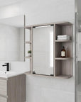 24" Light Gray Wood Wall Mounted Single Door Medicine Cabinet