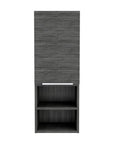 12" Smoky Black Wood Wall Mounted Single Door Medicine Cabinet
