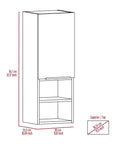 12" Black Wood Wall Mounted Single Door Medicine Cabinet