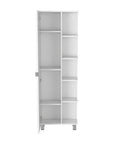 20" White Wood Single Door Linen Cabinet