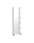 20" White Wood Single Door Linen Cabinet