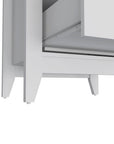 24" White Two Drawer Faux Wood Nightstand