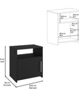 23" Black Wood Nightstand