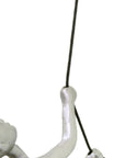 Set of Two Silver Resin Climbing Man Hanging Dimensional Sculpture