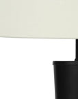 Set of Two 24" Black Metal Candlestick USB Table Lamps With Ivory Drum Shade
