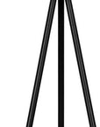 63" Black LED Light Changing Floor Lamp With Cream Fabric Drum Shade