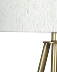 63" Matte Gold Floor Lamp with Cream Drum Shade