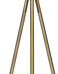 63" Matte Gold Floor Lamp with Cream Drum Shade