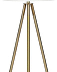 63" Matte Gold Floor Lamp with Cream Drum Shade