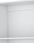71" White Wood Four Tier Bookcase