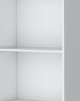 71" White Wood Four Tier Bookcase