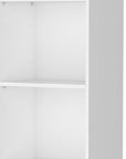 71" White Wood Five Tier Bookcase