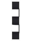 52" Black Wood Wall Mounted Corner Shelf