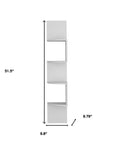 52" White Wood Wall Mounted Corner Shelf