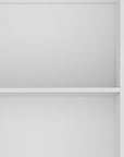 71" White Wood Four Tier Bookcase