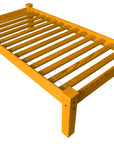 Yellow Solid Wood Twin Bed Frame
