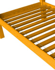 Yellow Solid Wood Twin Bed Frame