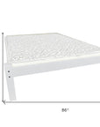 White Solid Wood Queen Bed Frame