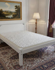White Solid Wood Queen Bed Frame