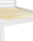 White Solid Wood Twin Bed Frame
