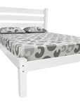 White Solid Wood Twin Bed Frame