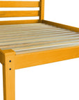 Yellow Solid Wood Full Bed Frame