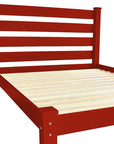 Red Solid Wood Full Bed Frame