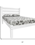 White Solid Wood Full Bed Frame