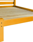 Yellow Solid Wood Queen Bed Frame