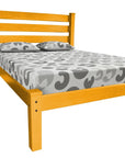 Yellow Solid Wood Queen Bed Frame