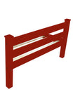 Red Solid Wood Queen Bed Frame