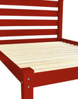 Red Solid Wood Queen Bed Frame