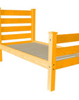 Orange Solid Wood Twin Bed Frame