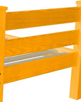 Orange Solid Wood Twin Bed Frame