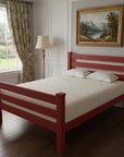 Red Solid Wood Twin Bed Frame