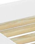 White Solid Wood Twin Bed Frame