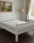 White Solid Wood Twin Bed Frame