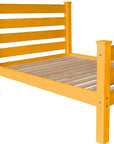 Orange Solid Wood Full Bed Frame