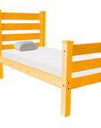 Orange Solid Wood Full Bed Frame