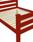 Red Solid Wood Full Bed Frame