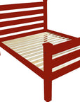Red Solid Wood Full Bed Frame
