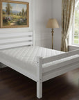 White Solid Wood Full Bed Frame