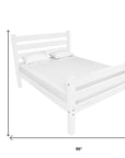 White Solid Wood Queen Bed Frame