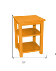 28" Yellow Solid Wood Nightstand