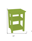 28" Green Solid Wood Nightstand