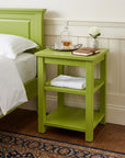 28" Green Solid Wood Nightstand