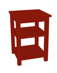 28" Red Solid Wood Nightstand