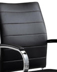 Black and Silver Adjustable Height Swivel Rolling Office Chair